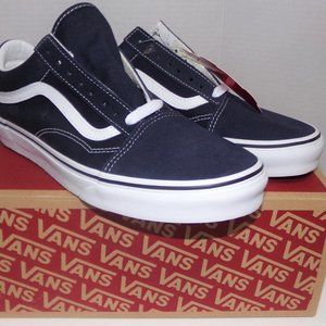NEW IN THE BOX VANS OLD SKOOL WOMENS SIZE 10 MENS 8.5 COLOR NIGHT SKY TRUE WHITE